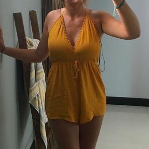 Open back sleeveless romper